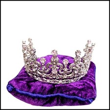 Franklin Mint Royal Tiara Collection Queen Mary Rhinestone Silver Tone Crown