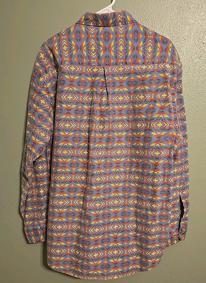 Vintage Pendleton Shirt Button Down Top Long Sleeves Multi Color Aztec Sz L - Image 4 of 4
