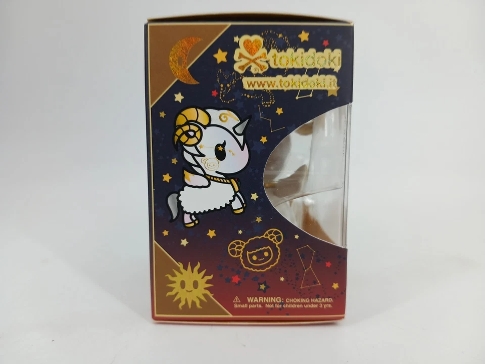 Figura de arte coleccionable de vinilo oro blanco Tokidoki Zodiac Unicorno Aries sellada Foto 4 de 4