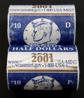 2001 P & D Kennedy Half Dollar Rolls! Sealed US Mint wrapped!