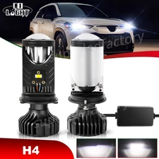 1X H4/9003 Bi-LED LED Projector Lens Hi-Lo Beam 200W Headlight Bulb Retrofit LHD