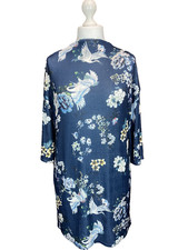 ASOS Blue Oriental Heron Print Stretch Tunic Dress Size 12 Petite Casual BNWT