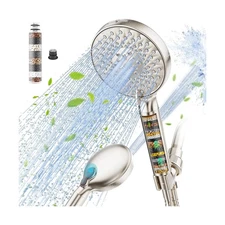 SR SUN RISE Filtered Shower Head with Handheld, High Pressure 9 Spray Mode Br...