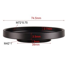 Inner M72 0.75 to Outter M42x1mm Extender Ring 3.5MM T Adapter