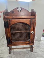 Vintage Handmade Wood Apothecary Wall Cabinet Rustic Primitive Kitchen Bathroom