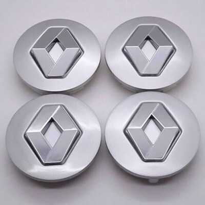 4 x 57mm Nabendeckel Renault Felgendeckel Nabenkappe Grau Clio Alufelge Megane