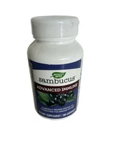 Nature's Way Sambucus Advanced Immune Capsules w/ Black Elderberry, 80 Capsules
