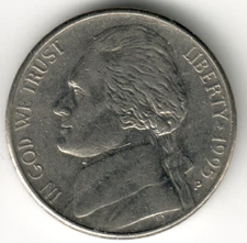 USA - 1995P - Jefferson Nickel 1st portrait - #1552