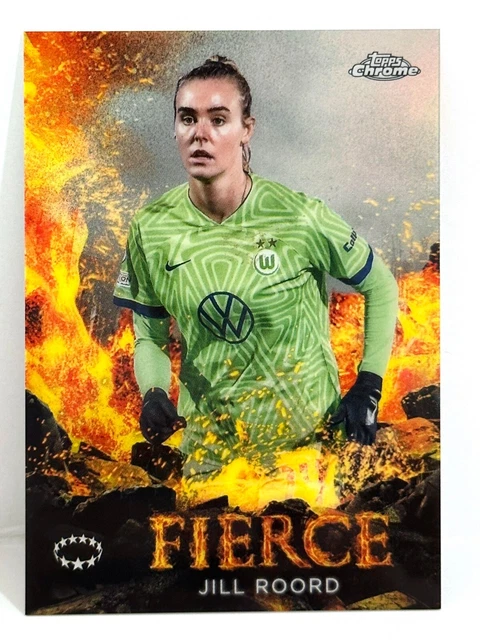 2022-23 Topps Chrome Women UCL WfL Wolfsburg Case Hit FIERCE Jill Roord