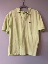 Lacoste Short Sleeve Polo Shirt Mens Size 6 Green 100 Cotton Logo
