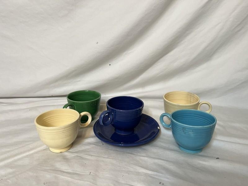 5 Coffee Cups Fiestaware