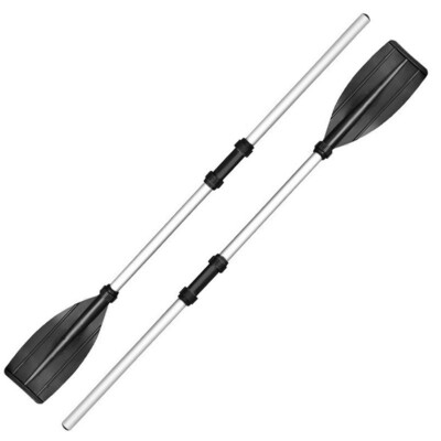1.26m Canoe Paddle Aluminum Alloy and ABS Thickened Hand Paddle Rubber Boat Oars