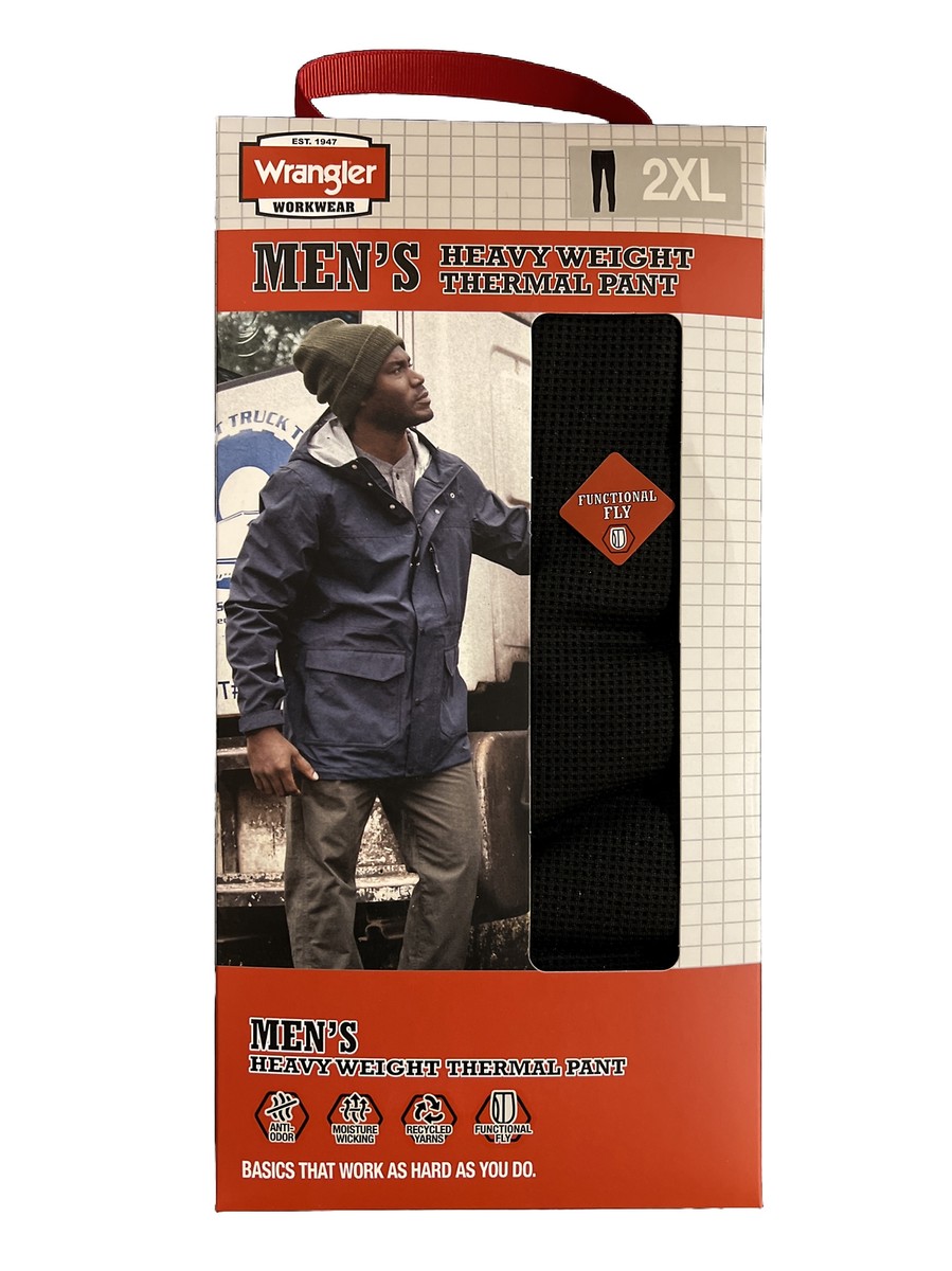 WRANGLER Workwear Men's Heavyweight Thermal Bottoms Base Layer