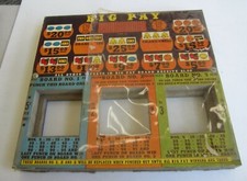 Old Vintage 1930's - PUNCH BOARD - BIG PAY - Slot Machine Style 