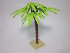 Custom forest palm tree with lime green sword leaves, all new parts, FREE Ship!