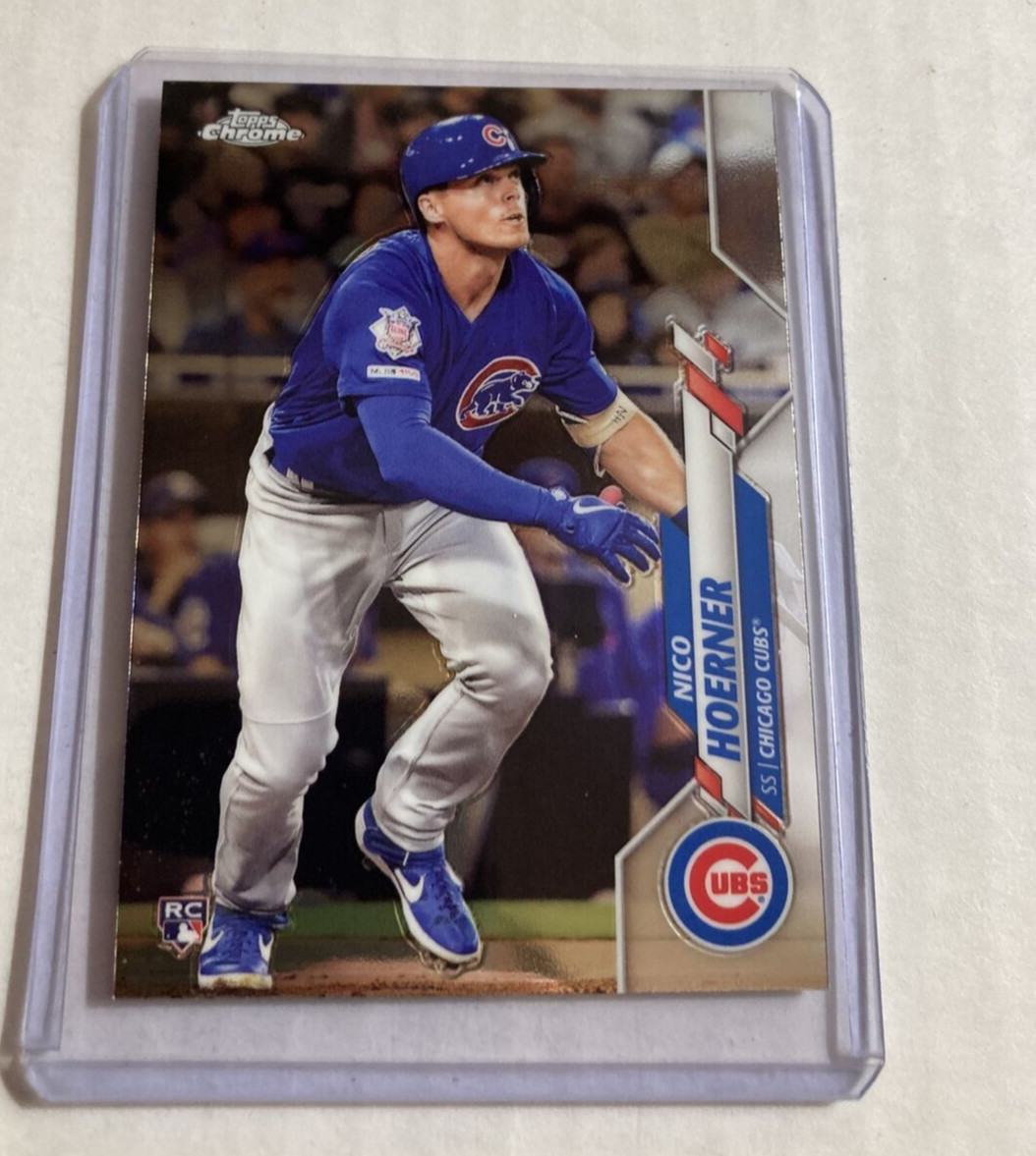 2020 Topps Chrome #161- NICO HOERNER Rookie RC Card.
