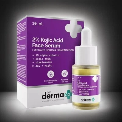 Le sérum visage Derma Co 2 % acide kojique avec 1 % alpha-arbutine et niacina... - Photo 1/4