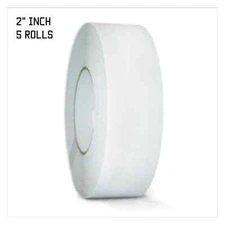 5 Rolls Non Skid Tape White - 2" X 60FT Adhesive - 60 Grit - White Anti Slip
