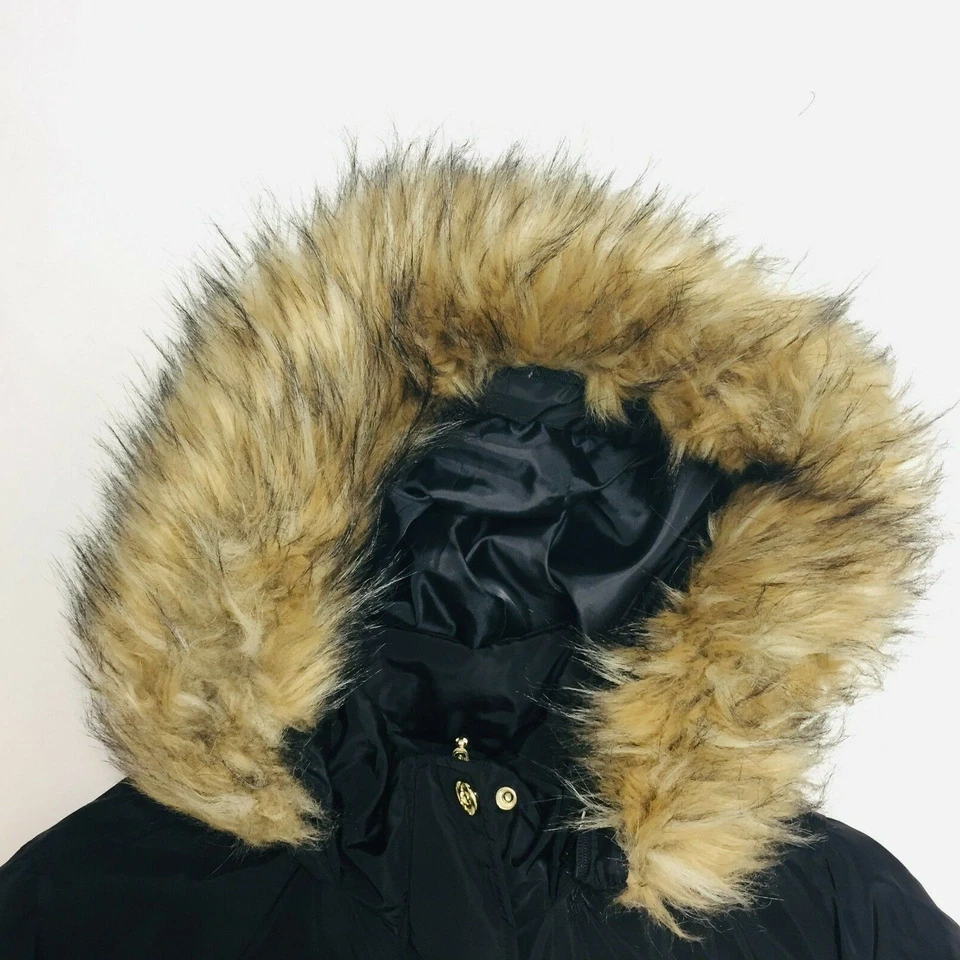 Rocawear Big Hooded Parka Womens Medium Fur Hood Mountain Jacket Black OLR514H - Image 4 of 4