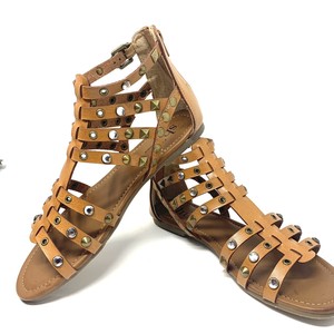 tan studded gladiator sandals