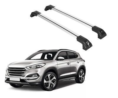 Heavy Duty 220lbs Roof Rack Cross Bars for Hyundai Tucson 2016-2021 - Silver