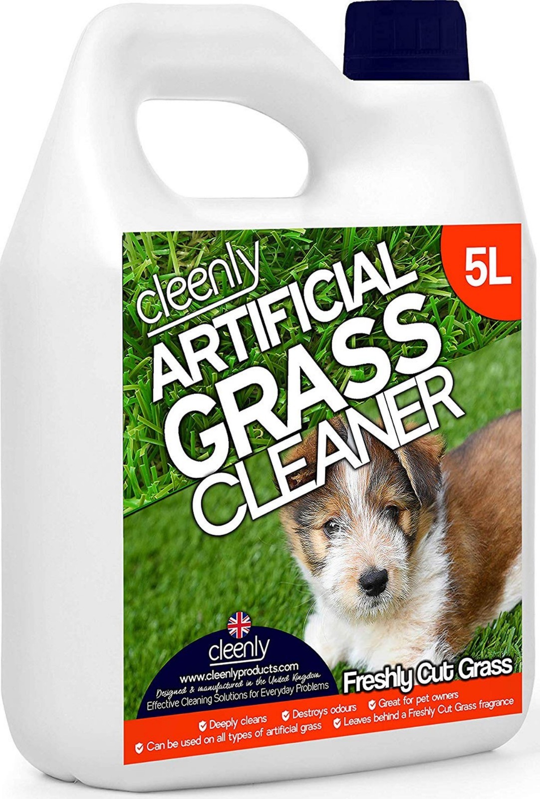 Cleenly Artificial Grass Cleaner Astro Turf Deodoriser Pet Odour Elminator 5L
