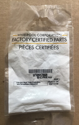 W10917698 Whirlpool Screw