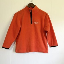 Old Navy Orange Sherpa Qtr 1/4 Zip Up Pullover Jacket Kids Boys Size 8