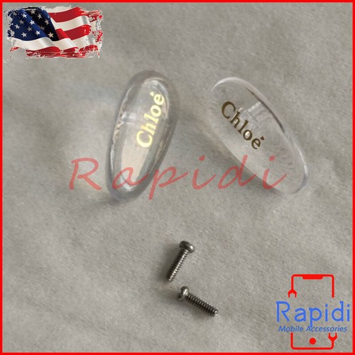 Set Screw-in Nose Pads Replace For Chloe Eyeglasses Sunglasses W/Screws - Picture 4 of 5