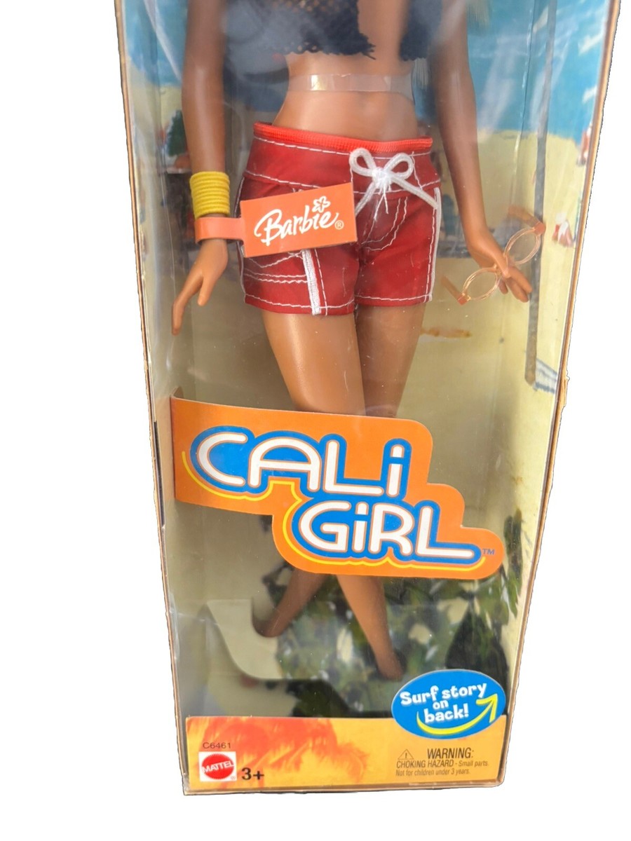 Vintage 2003 Barbie Cali Girl Suntan Beach New Surfer Fashion Doll