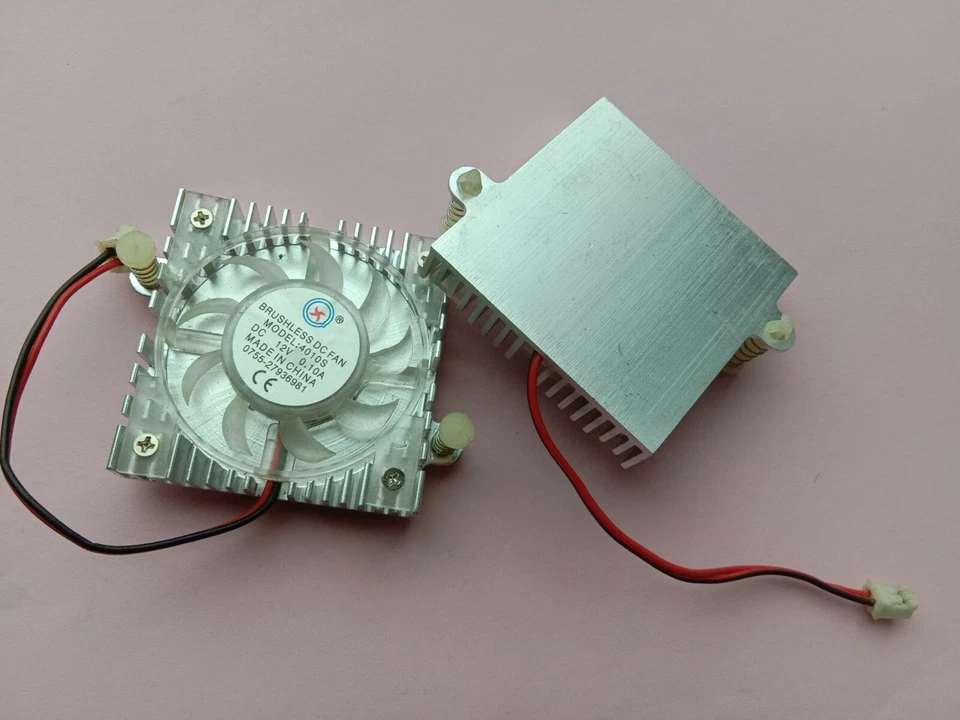 10 pcs Brushless DC Cooling Fan 4010S 12V 9 Blade 45x45x10mm 2pin White Heatsink - Image 2 of 4