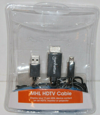 Manhattan USB / HDMI Anschlusskabel 1.50 m Schwarz [1x USB 2.0 Stecker Micro-B -