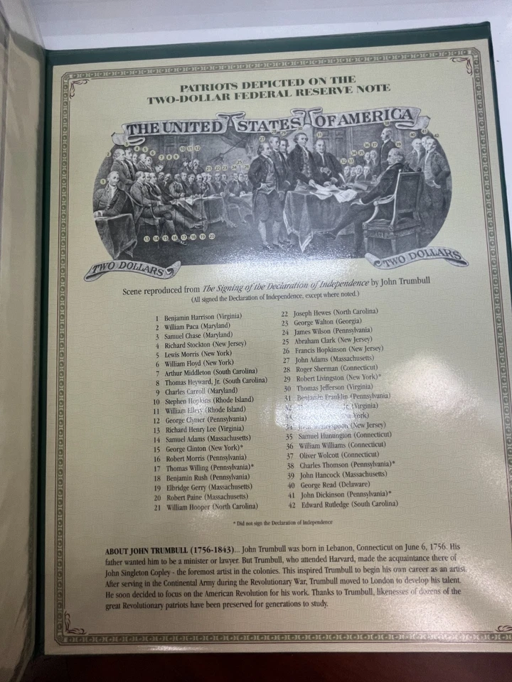 Postal Commemorative Society Two Dollar Notes Folio w/ Uncut Currency Block - Image 4 of 4