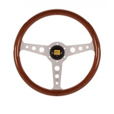 Momo Indy Steering Wheel - Solid Mahogany Wood - 350mm - Premium Quality
