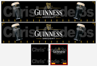 Code 3 Adhesive Vinyl Trailer Decal - Guinness - 1/50 1/76 1/148 1/87 /164