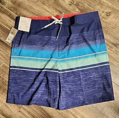 Men's 10'' Ocean Striped Swim/Board Shorts - Goodfellow & Co W 42'' BNWT