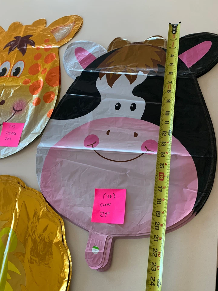 136 Pcs Jungle Safari Animal Head Birthday Party Decoration Foil Balloons 22” - Image 2 of 4