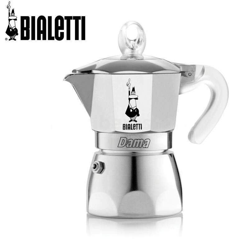 BIALETTI DAMA ICE, Moka Caffettiera in Alluminio color Ghiaccio 1 - 3 Tazze