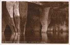 REAL PHOTO - Siracusa, Sicily - ITALY -  Latonia Paradiso - Grotto dei Cordari