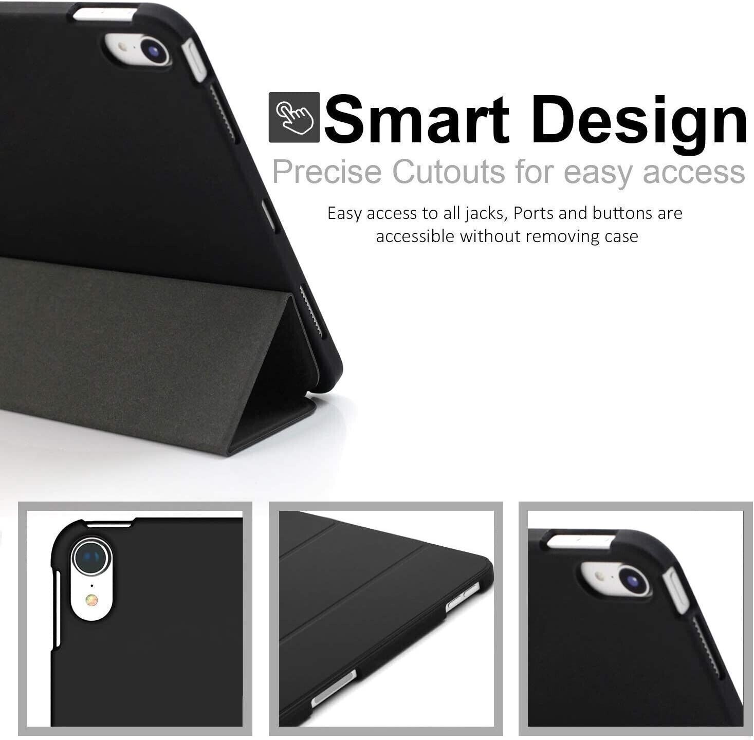 Case Fit New iPad Pro 11 Inch (Released 2018),Support iPad Pencil