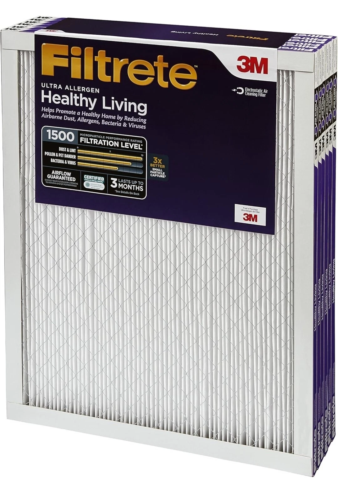 Filtrete Healthy Living Ultra Allergen Deep Pleat Air Filter - Thumbnail 2