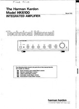 Manuale Di Servizio Per Harman Kardon HK 6100
