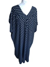 Polka dot navy dress plus size XL-2XL