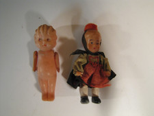 Vintage 3" celluloid dolls Carnival Kewpie  German Girl