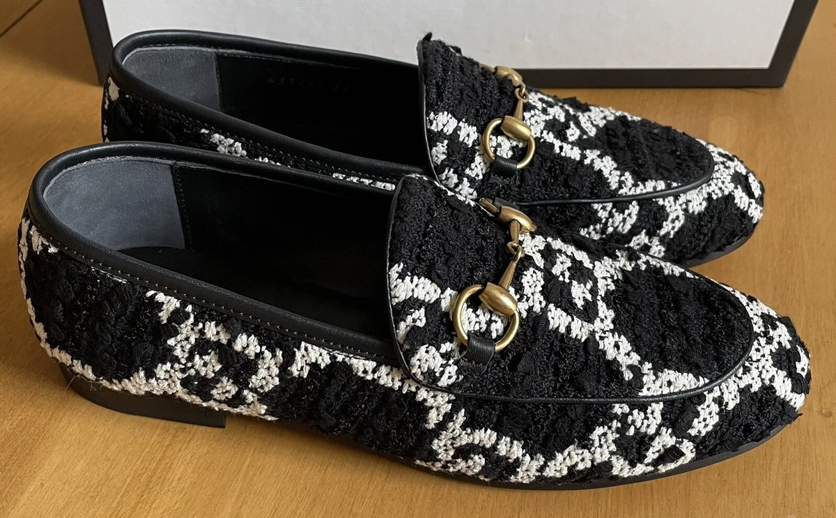 Gucci jordaan cheap tweed loafer