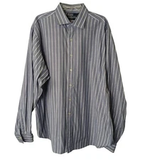 Polo Ralph Lauren Mens Striped Regent Classic Button Front L/S Shirt 18 XXL #D17