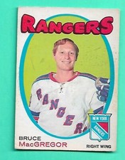 (1) BRUCE MACGREGOR 1971-72 O-PEE-CHEE # 216 RANGERS GOOD CARD (V3041)