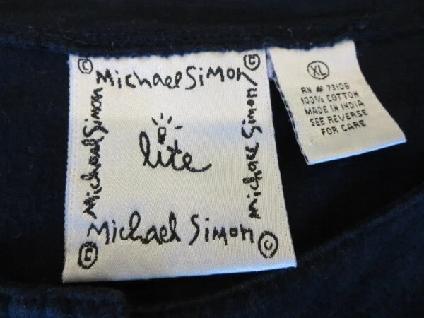 MICHAEL SIMON LITE цветочный вышитый черный кардиган куртка женщин XL - Изображение 4 из 4