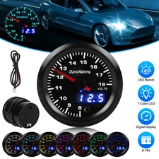 2" 52mm Mechanical 7 Colors Car Volt Voltmeter Voltage Meter Gauge 8-18V Pointer
