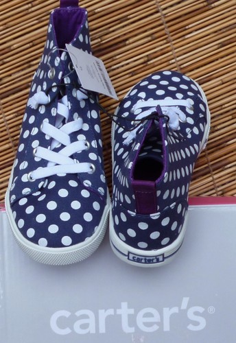 CARTER'S "ANGIE - SC" TODDLER GIRL'S HIGH-TOP CANVAS ELASTIC LACE ATHLETIC SHOE - Picture 3 of 4